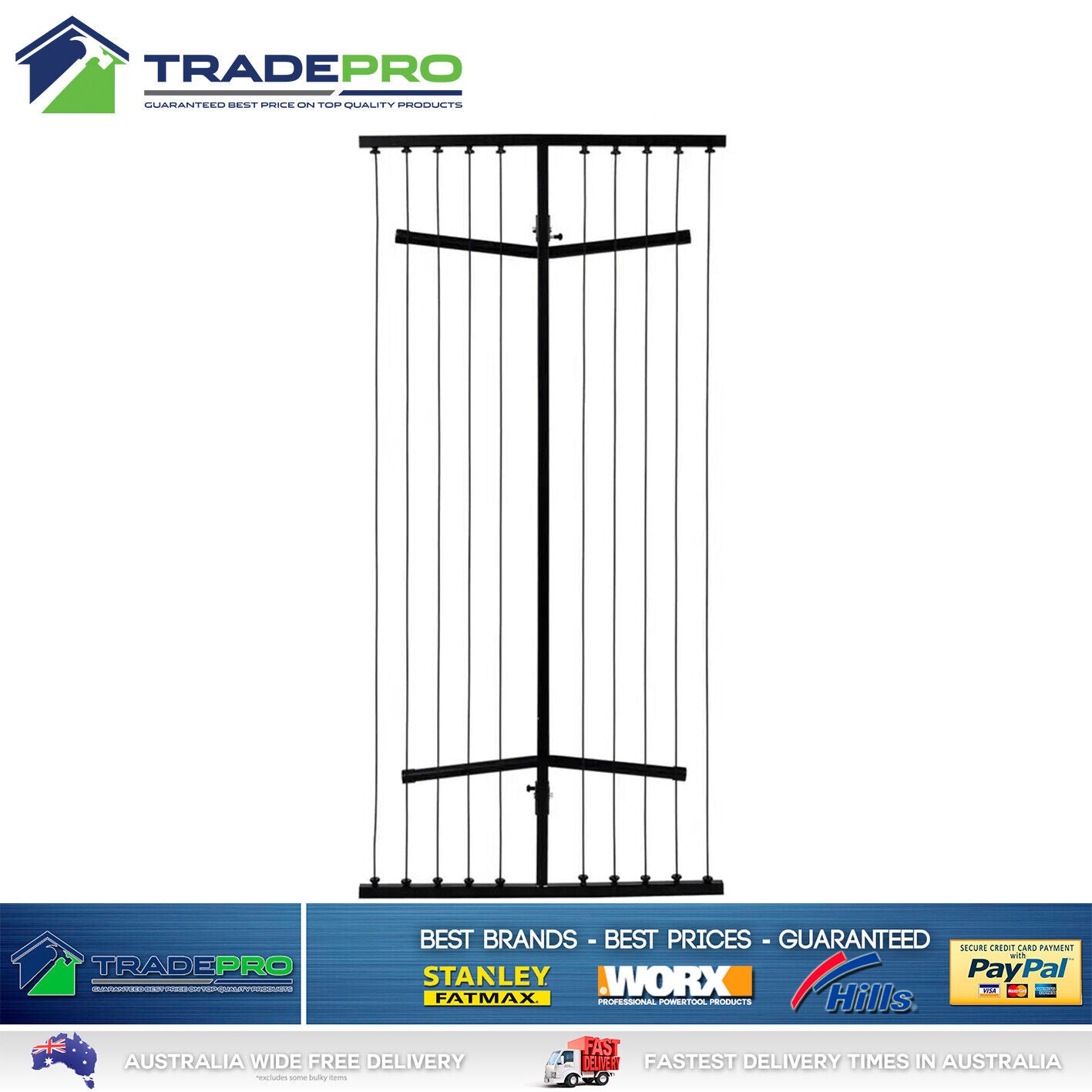 Buyright Clothesline Portable 170 20m Clothes Line Airer Drying Rack Foldable