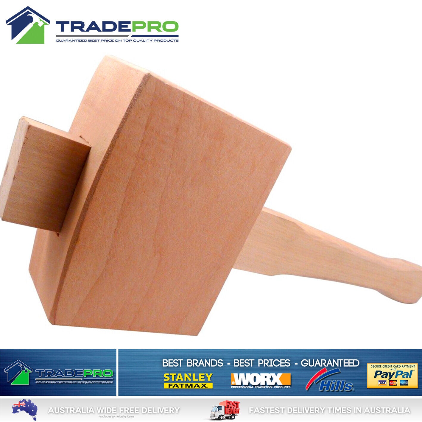 Quality Medalist Wooden Carpenters Mallet Woodwork Carpentry Solid Wood Hammer