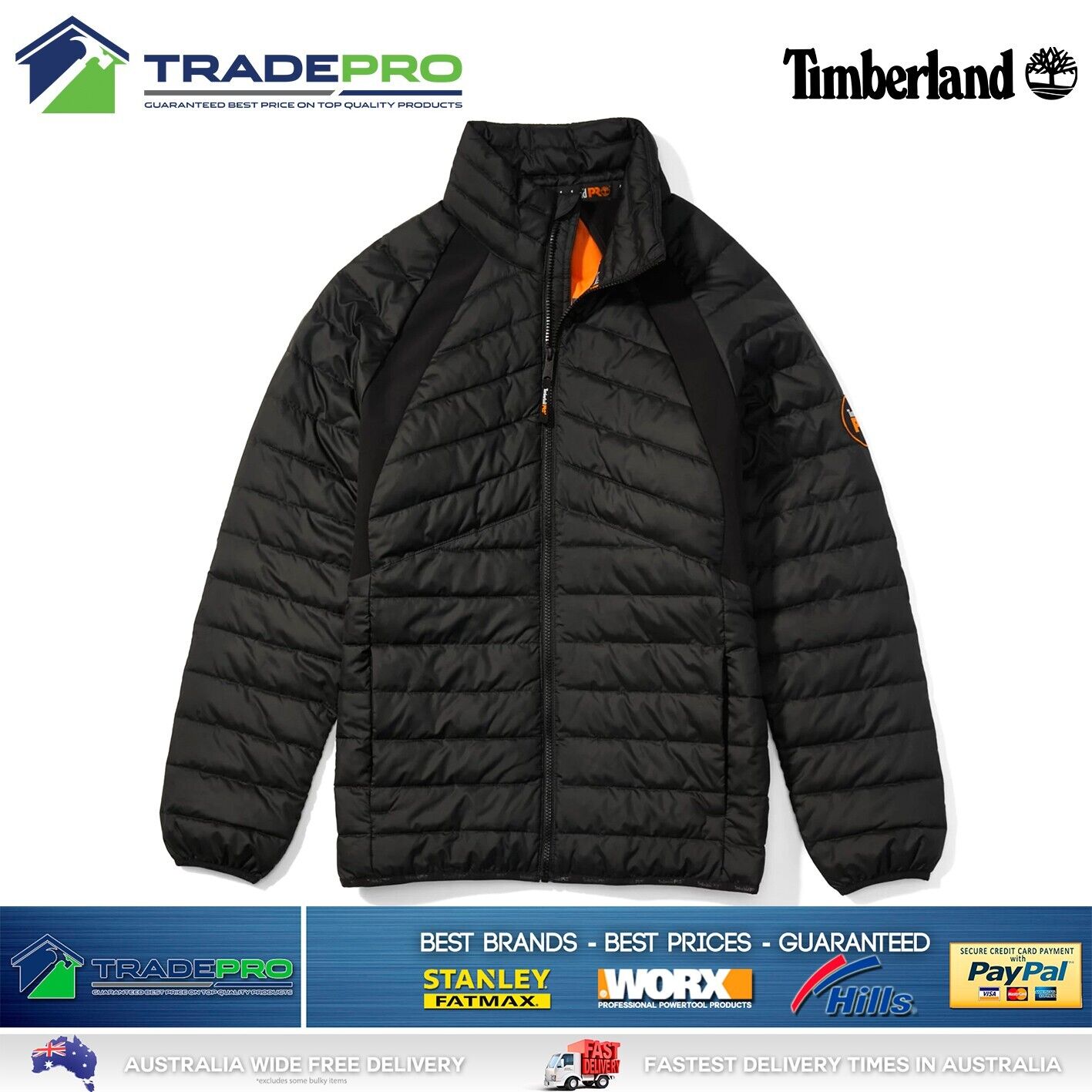 Timberland® Frostwall Jacket Tradies XL PRO Workwear Active Work Black Jumper