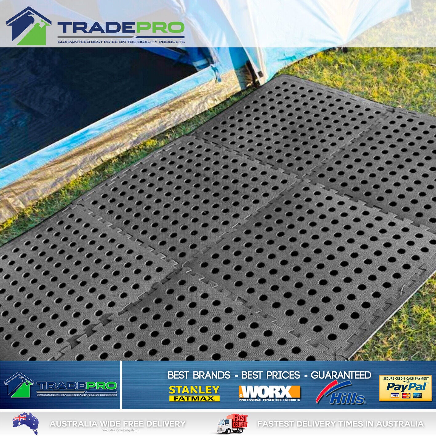 6PC Floor Mat Tiles EVA H/Duty Rubber Foam Interlocking Fatigue Shock Absorb Gym