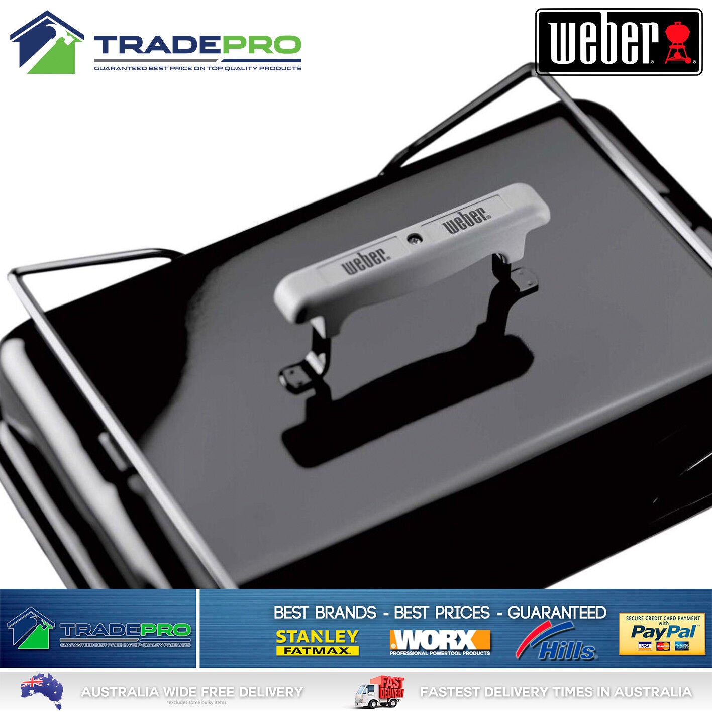 Weber BBQ Go Anywhere PRO with Hood Portable Charcoal Grill Camp Cooker Stove