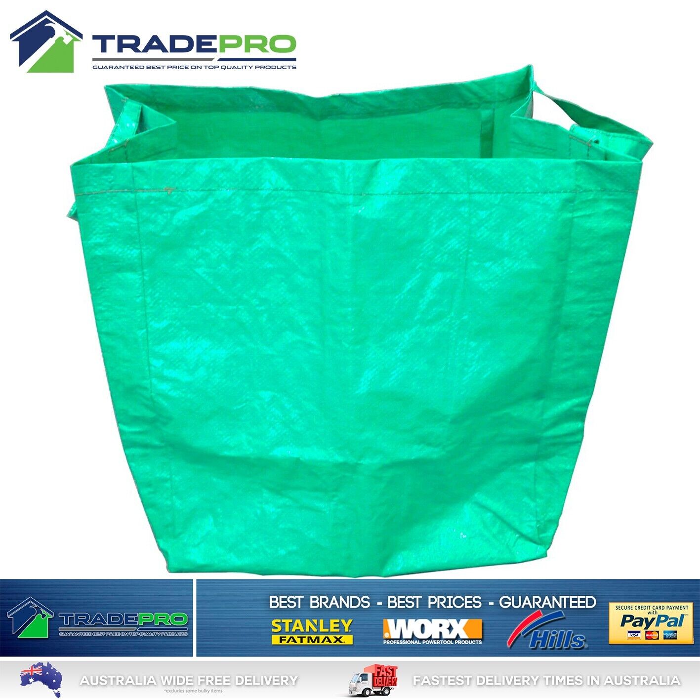 Garden Bag 70x70x77cm PRO Leaf Waste Rubbish Plant Grass Sack Reusable Carry PRO