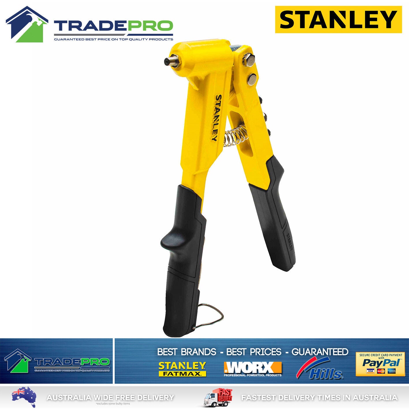 Rivet Gun Stanley Contractor Commercial Grade New Model PRO Pop Riveter MR100CG