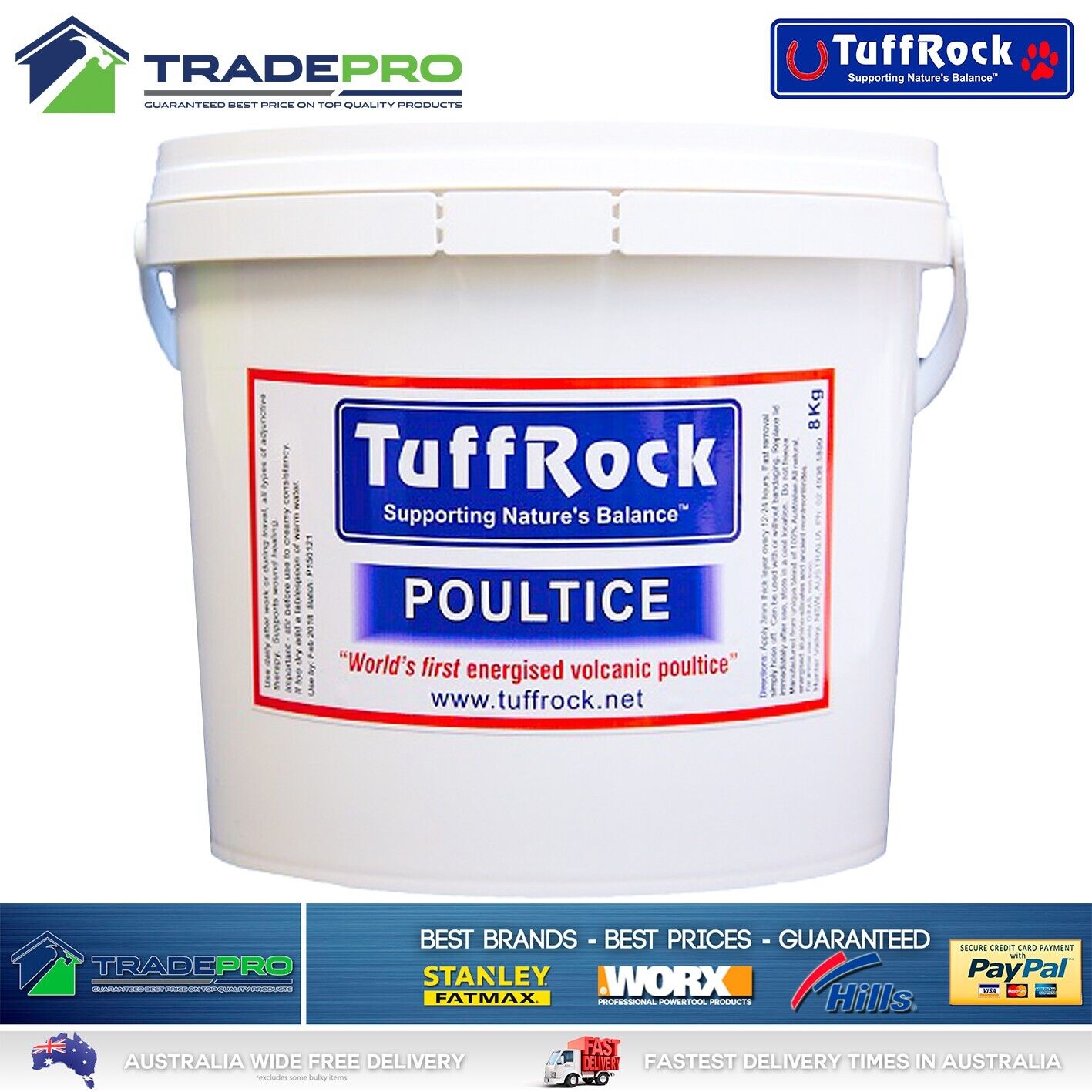 Tuffrock Poultice 8kg Equine Horse Wound Dressing Swell Healer Recovery PRO