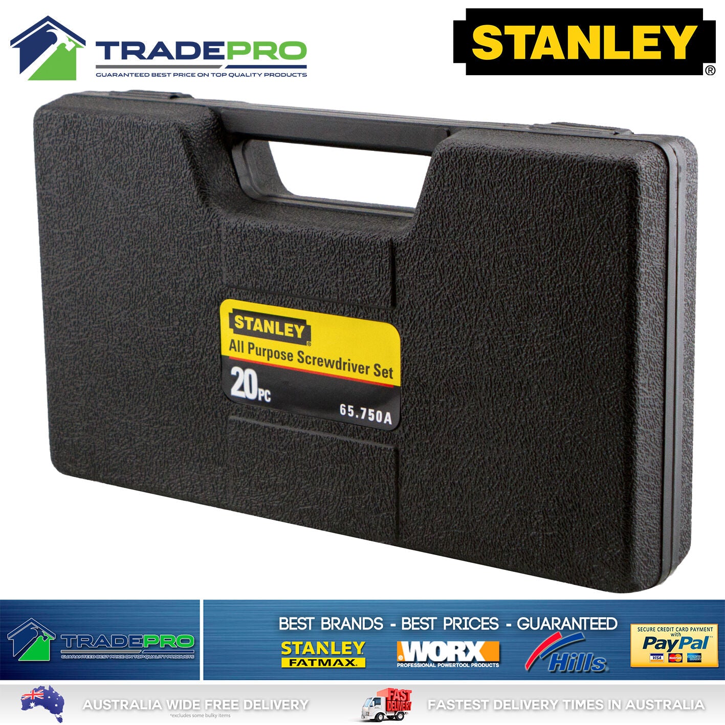 Stanley® 20pc Screwdriver Set in Carry Case with Hex Keys Screw Driver Kit 20pc