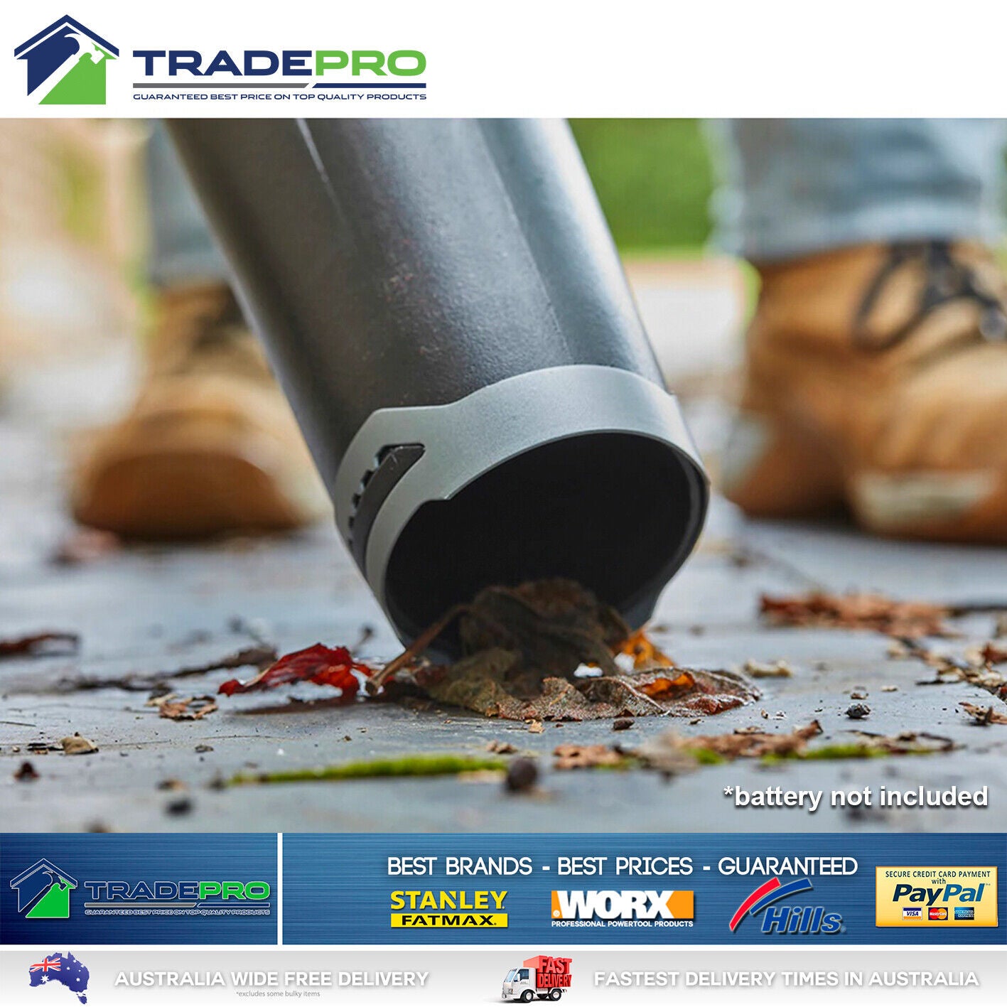 Stanley® Fatmax 18V V20 Cordless Blower Kit Leaf Grass Garden & Battery 4.0AH