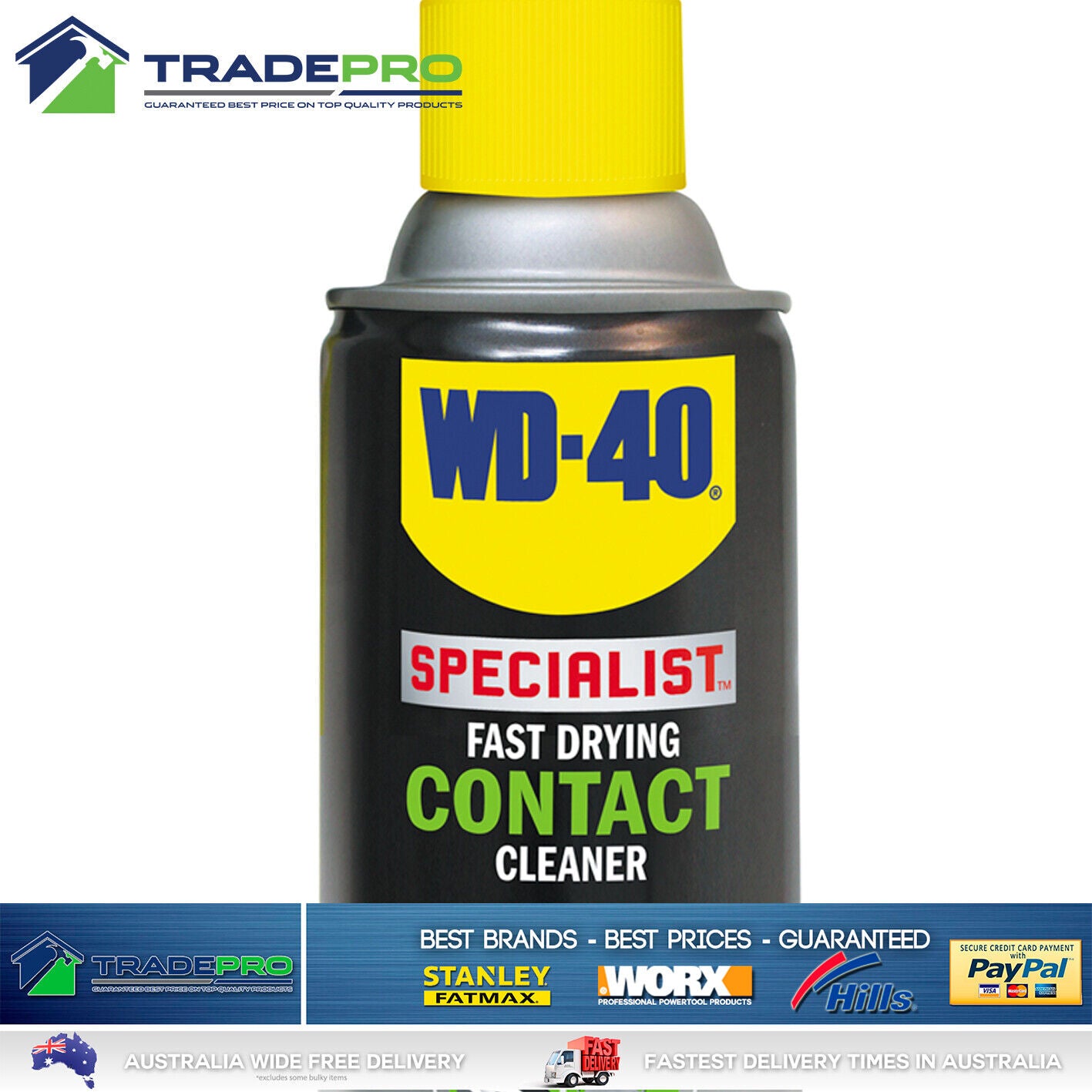 3x WD40 Fast Drying Contact Cleaner 290g Electrical Plastic Rubber Aero WD-40