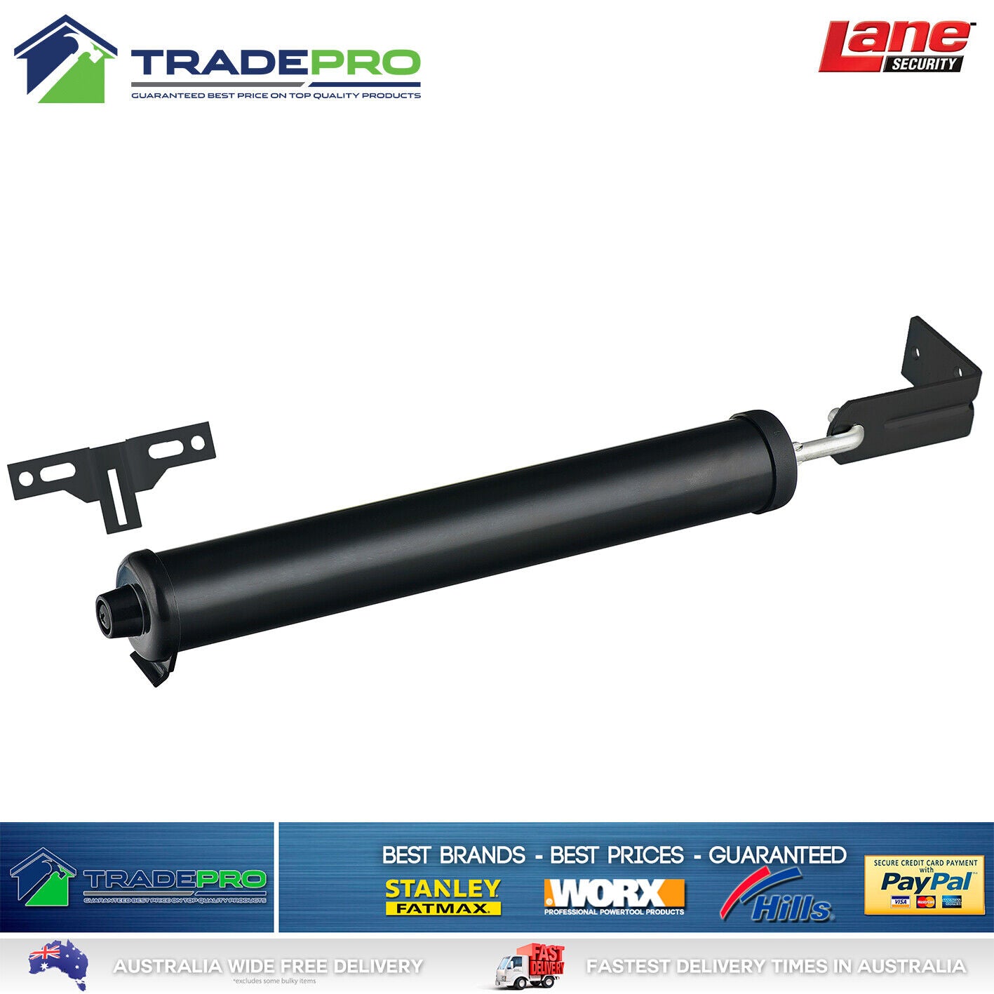 Door Closer Lane Pneumatic Adjust Universal Security Screen Opener Black 6253736