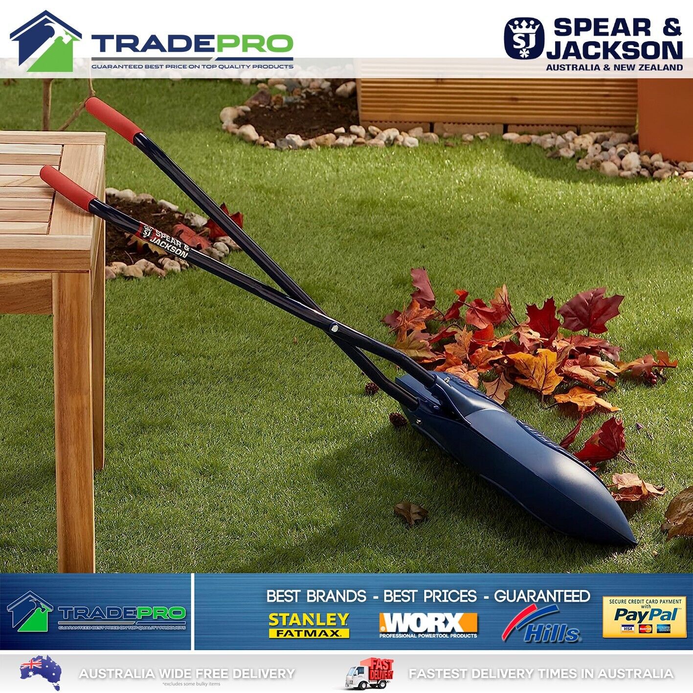 Long Handle Garden Rake Leaf Grass Scoop Hands Pickup Claw Hand All Sizes