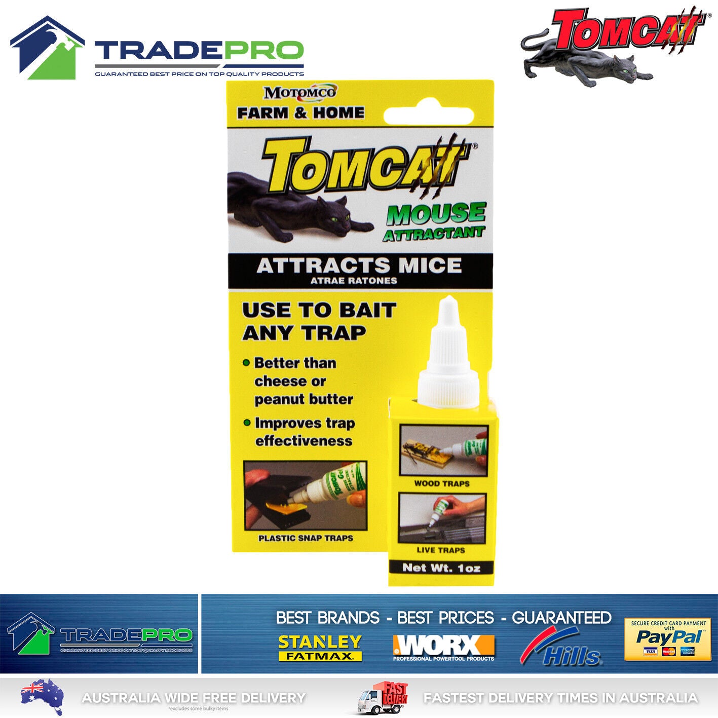 Mouse Attractant Gel Tomcat® Baiting Trap Vermin Rodent Pest Control Bait Kill