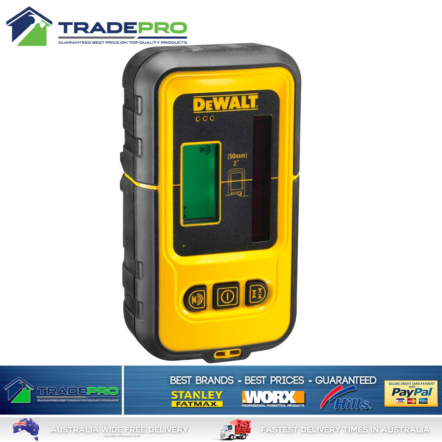 Dewalt® Green Line Laser Beam Detector Leveling Distance 50M Accurate Trade PRO
