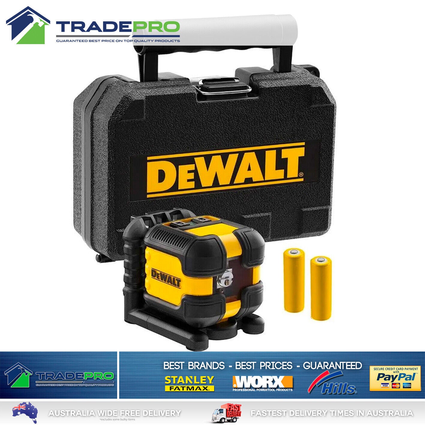Dewalt Cross Line Laser Red Beam Leveling Distance Accurate Transversal Pendulum