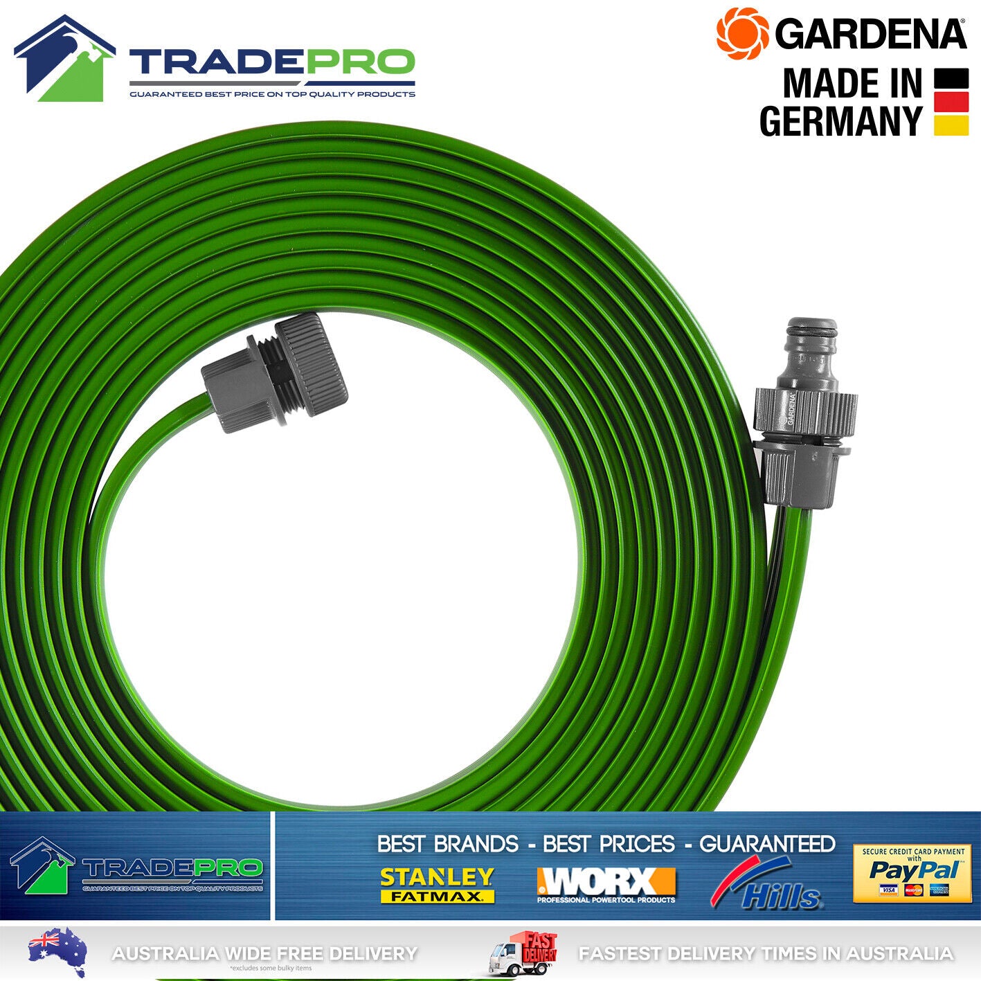 Soaker Hose 7.5m Gardena® Lay Flat German Garden Lawn Sprinkler Water Drip Tube