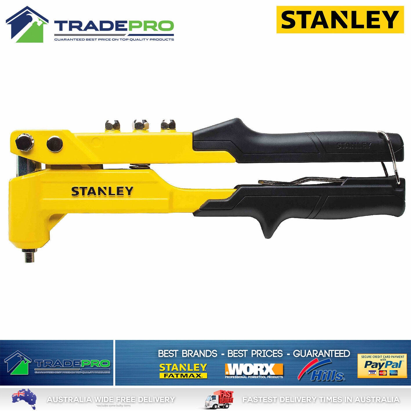 Rivet Gun Stanley Contractor Commercial Grade New Model PRO Pop Riveter MR100CG