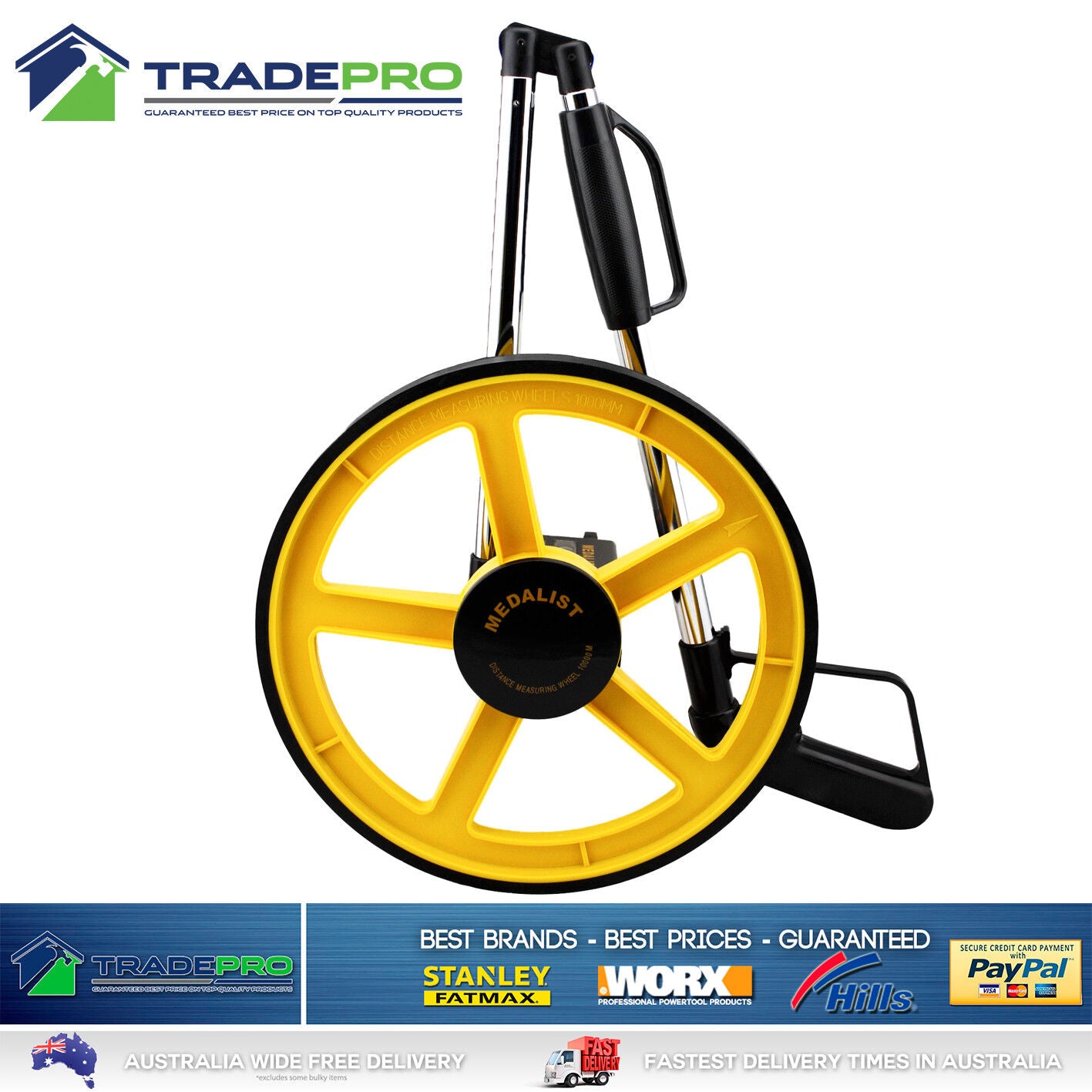 Measuring Wheel 10KM PRO Medalist 318mm Distance Night Light Carry Bag Folding