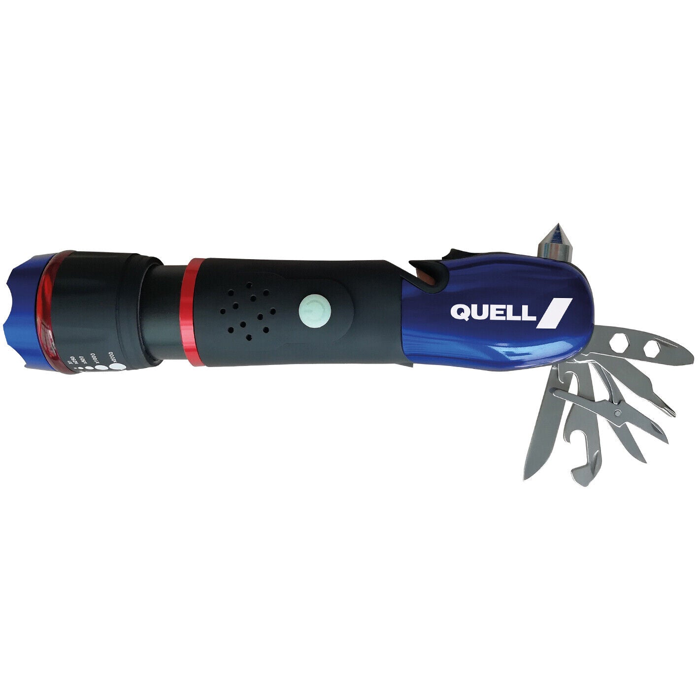 Quell Flashlight Emergency Torch Survival Knife Cutter & Breaker Multi Tool LED