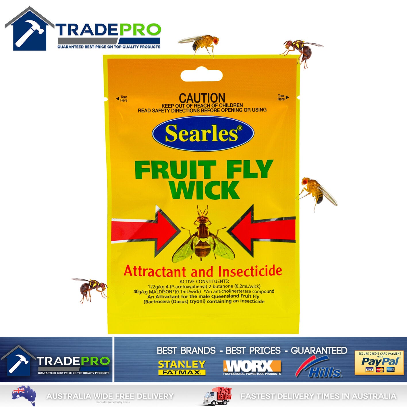Fruit Fly Trap Wick Searles® Replacement Professional FruitFly Wasp Catcher Bait