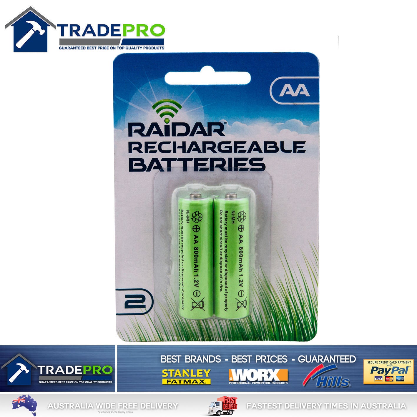 Snake Repeller Raidar Outback Rechargable Batteries AA 2pc for MP Plus Models