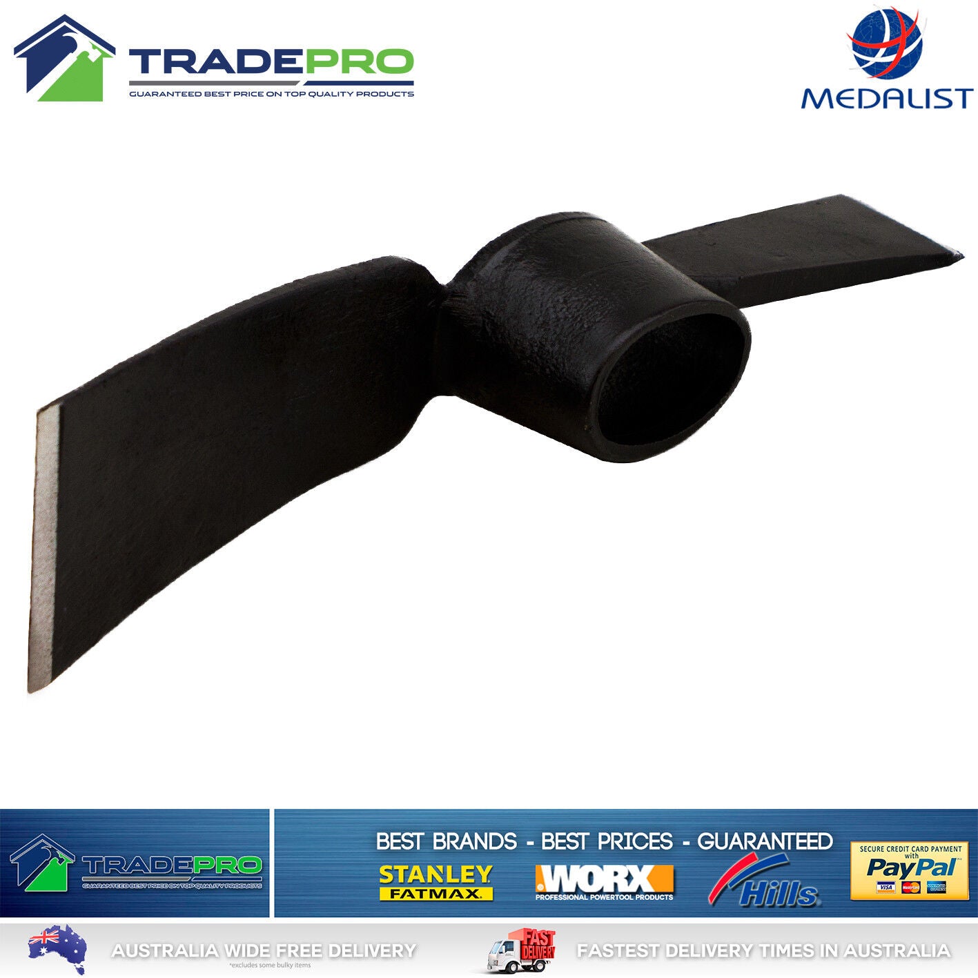 Mattock Medalist® 2kg & Fiberglass Handle Garden Cutter Hoe End Trench Digging