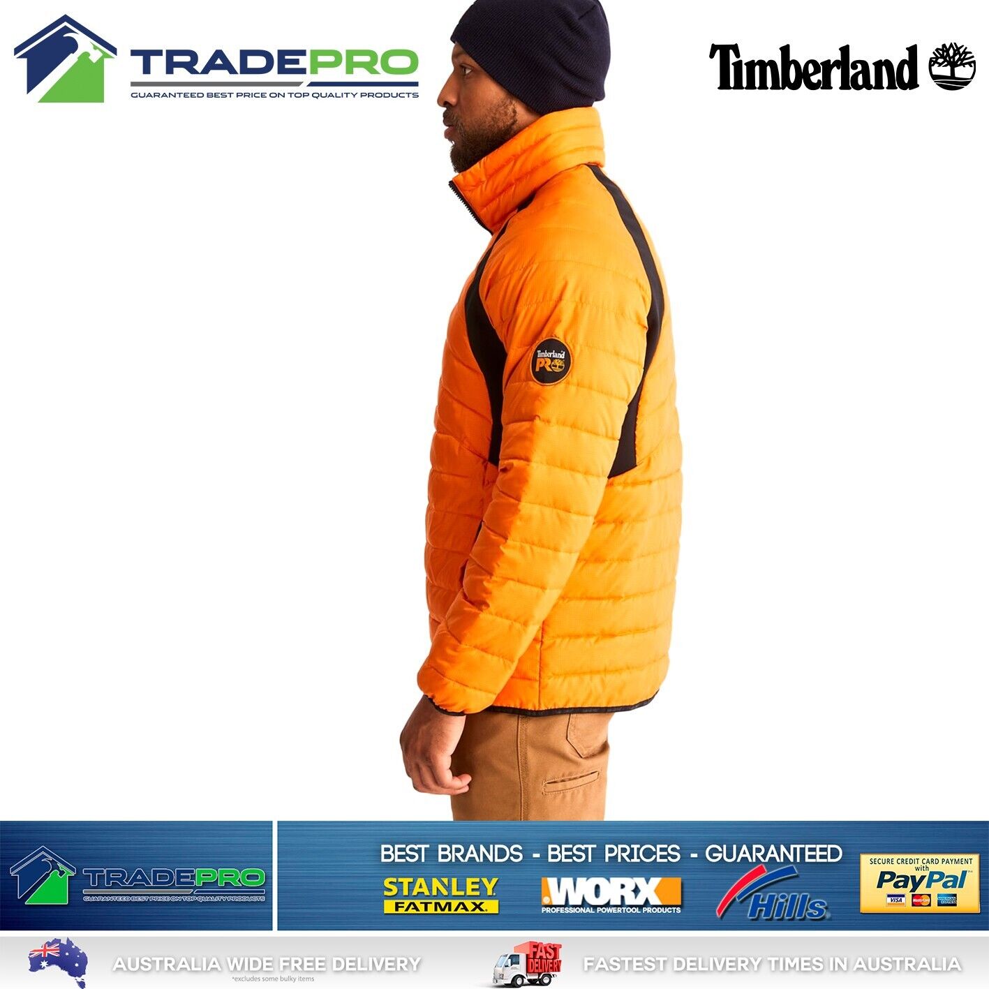 Timberland® Frostwall Jacket Tradies XL PRO Workwear Active Work Orange Jumper
