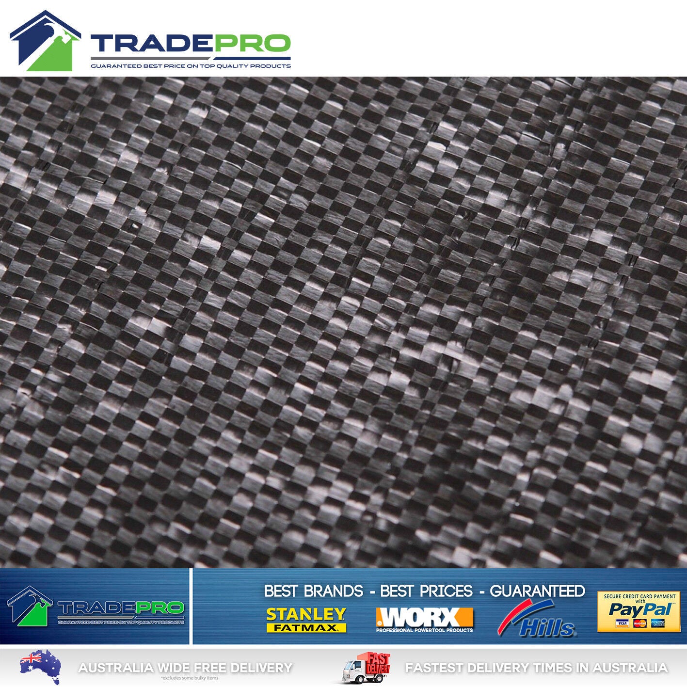 Weedmat Gale® Weed Control Mat PRO Garden Landscape Woven 900mm 10Mtr 10m Roll