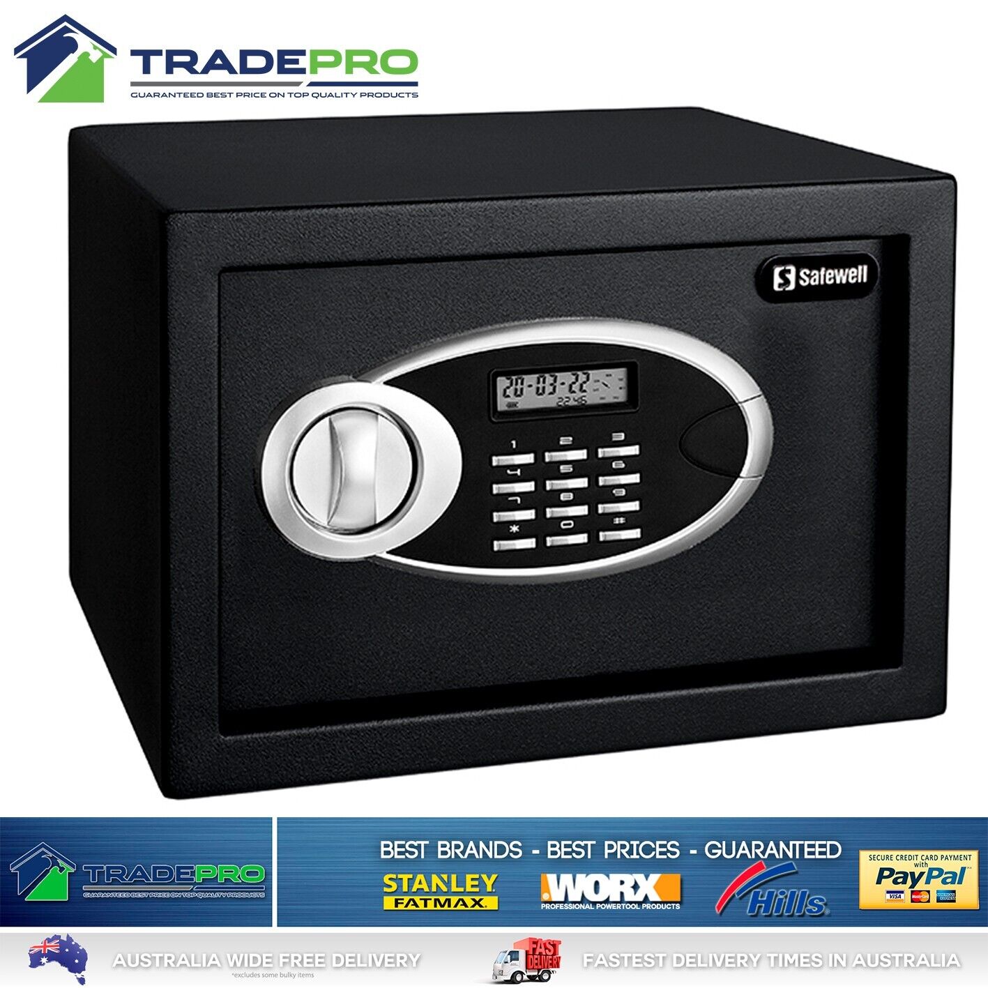 Genuine Sandleford® Safewell Anti Theft Digital Safe Lockable Lock Security PRO