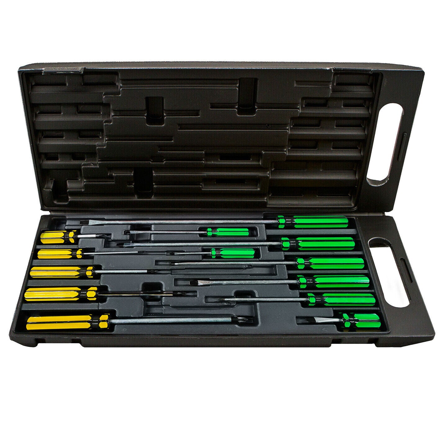 Screw Driver Set 13 piece Phillips & Flat in Carry Case Quality 13pc Screwdriver