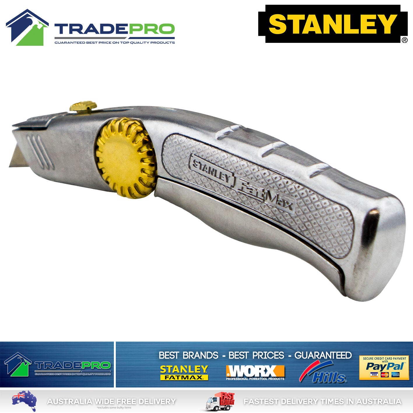 Stanley Fatmax® Xtreme PRO Retractable Utility Knife with 15 Blades and Storage