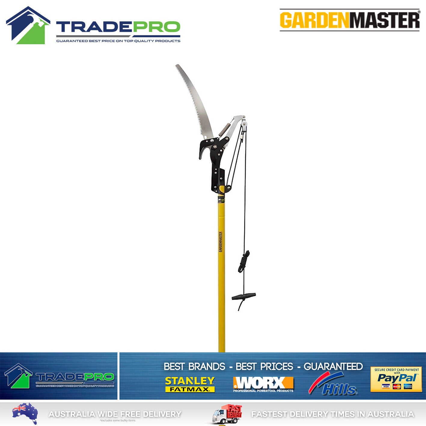 Long Reach Pole Saw 2in1 Trimmer Pruner Cutter Extendable Garden Pruning Shear