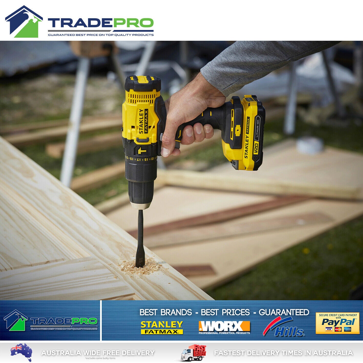 Stanley® Combo Kit 8pc 18V Fatmax Drill Impact Driver Grinder Circular Saw Set