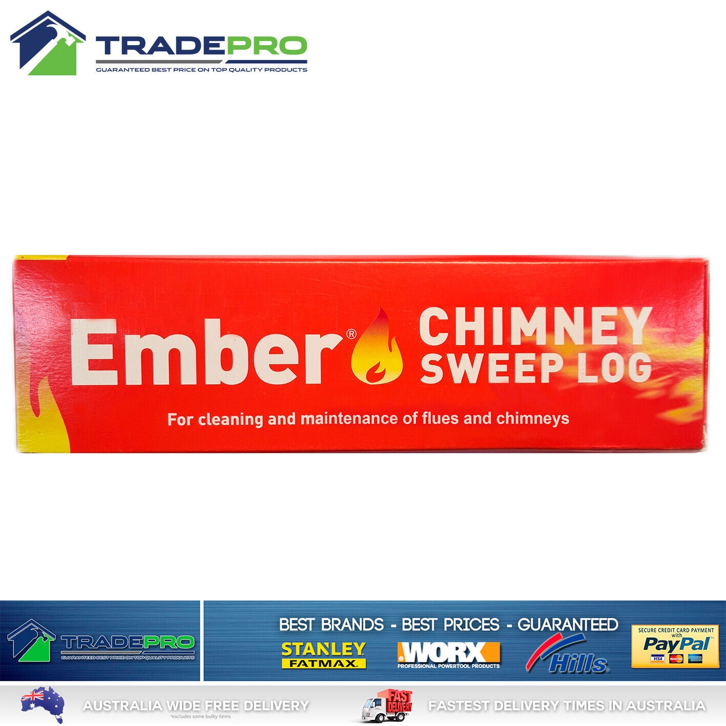 Chimney Flue Fire Cleaner Ember Samba Fireplace Log Soot Clean Sweep 2597714