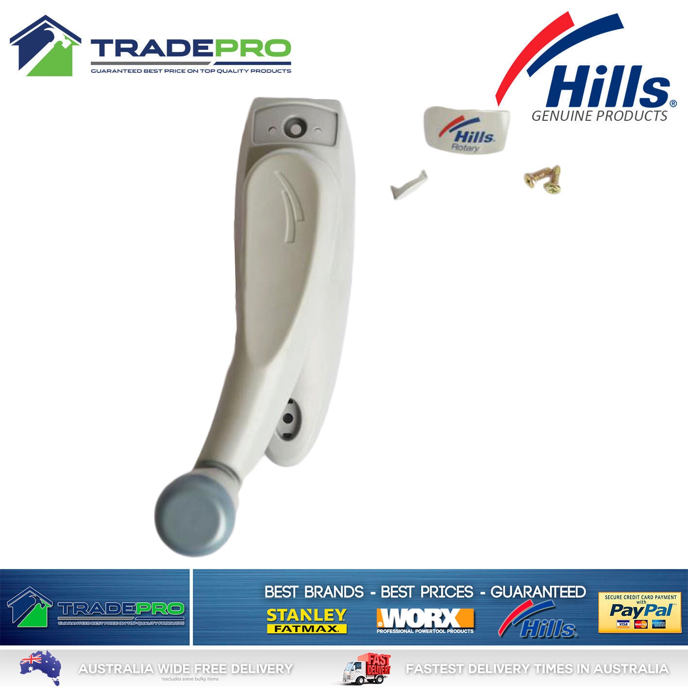 Clothes Line Handle Hills® Genuine for Rotary 6, 7, 8, 400, 450, 500 Clothesline