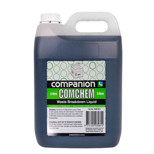 Comchem Premium 5 Litre Toilet Waste Break Down Liquid 5L Companion Portasol