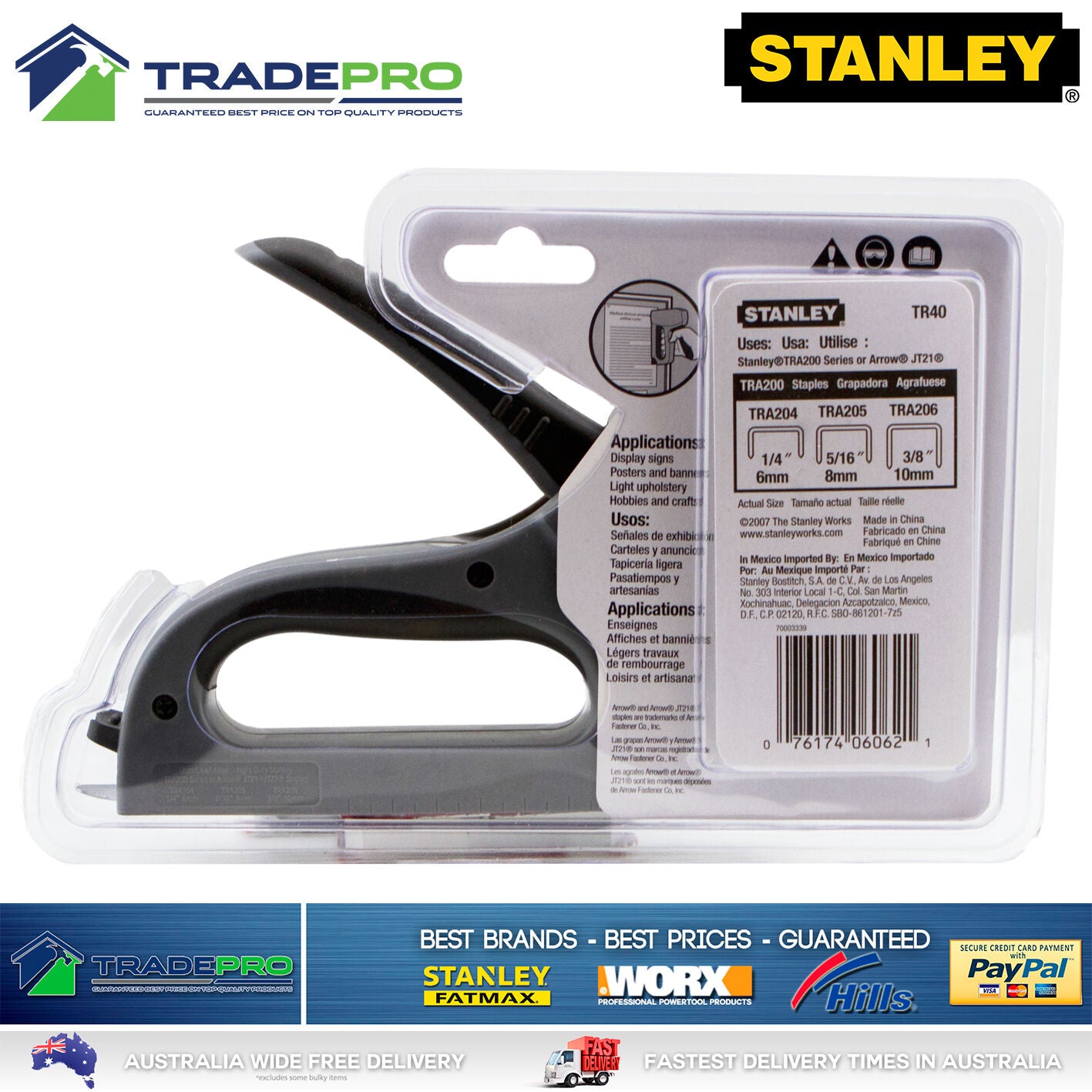 Staple Gun Stanley® Sharpshooter PRO TR40 All Purpose with Comfort Grip Stapler