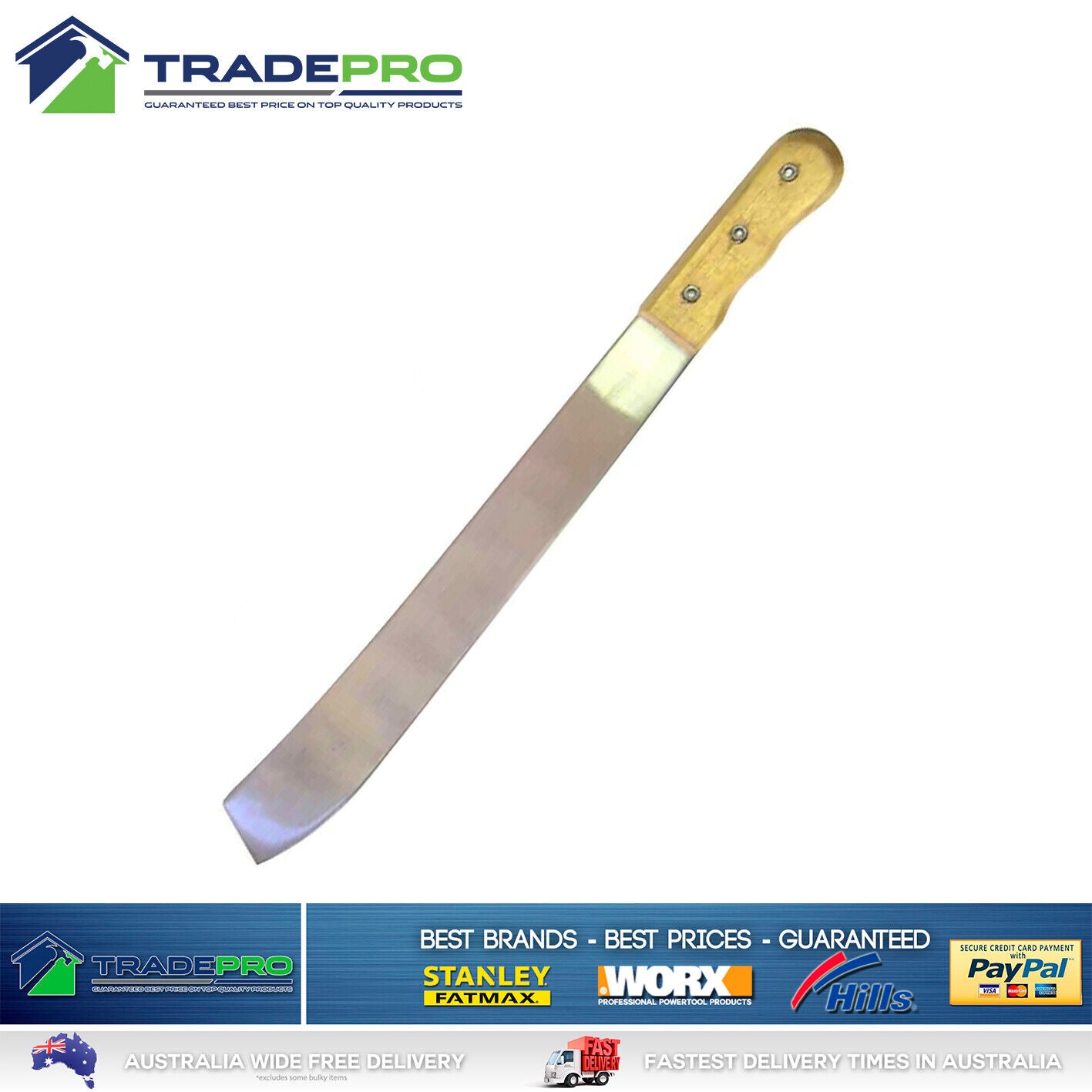 Machete Full Tang Outdoor Hunting Sharp Camping Bush Blade Knife Nylon Sheath