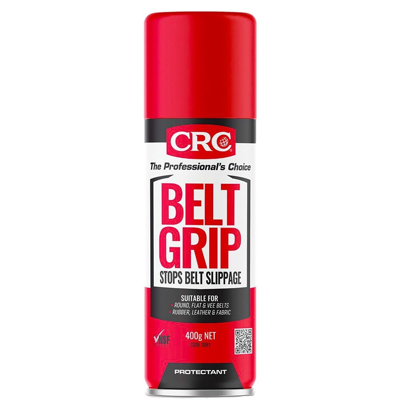 Belt Grip Spray CRC Aerosol 400g Stops Car Belt Slippage Suits All Auto Belts