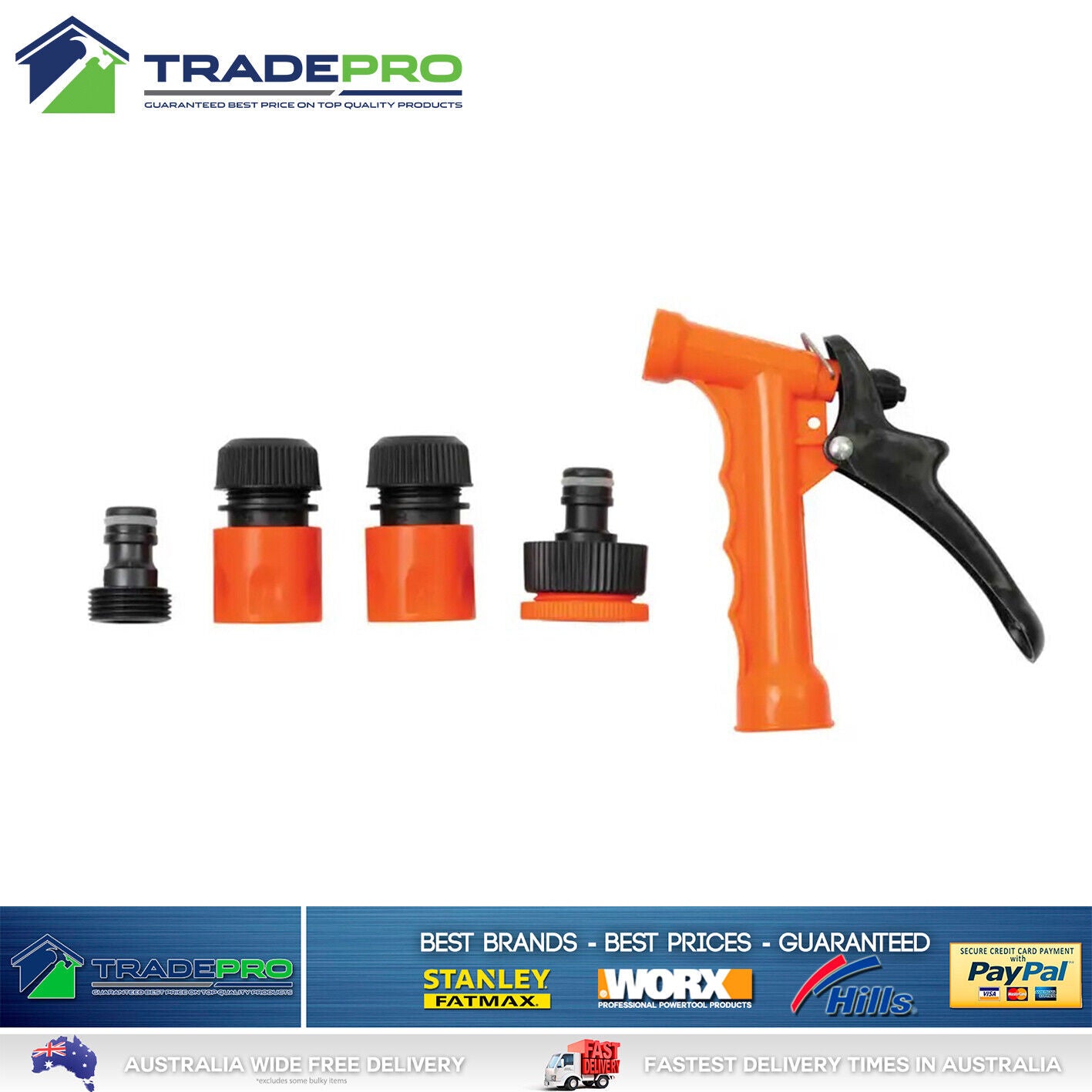 Garden Hose Aquastar® Quality Aussie 15M with Tap Fittings Garden Water Set Kit