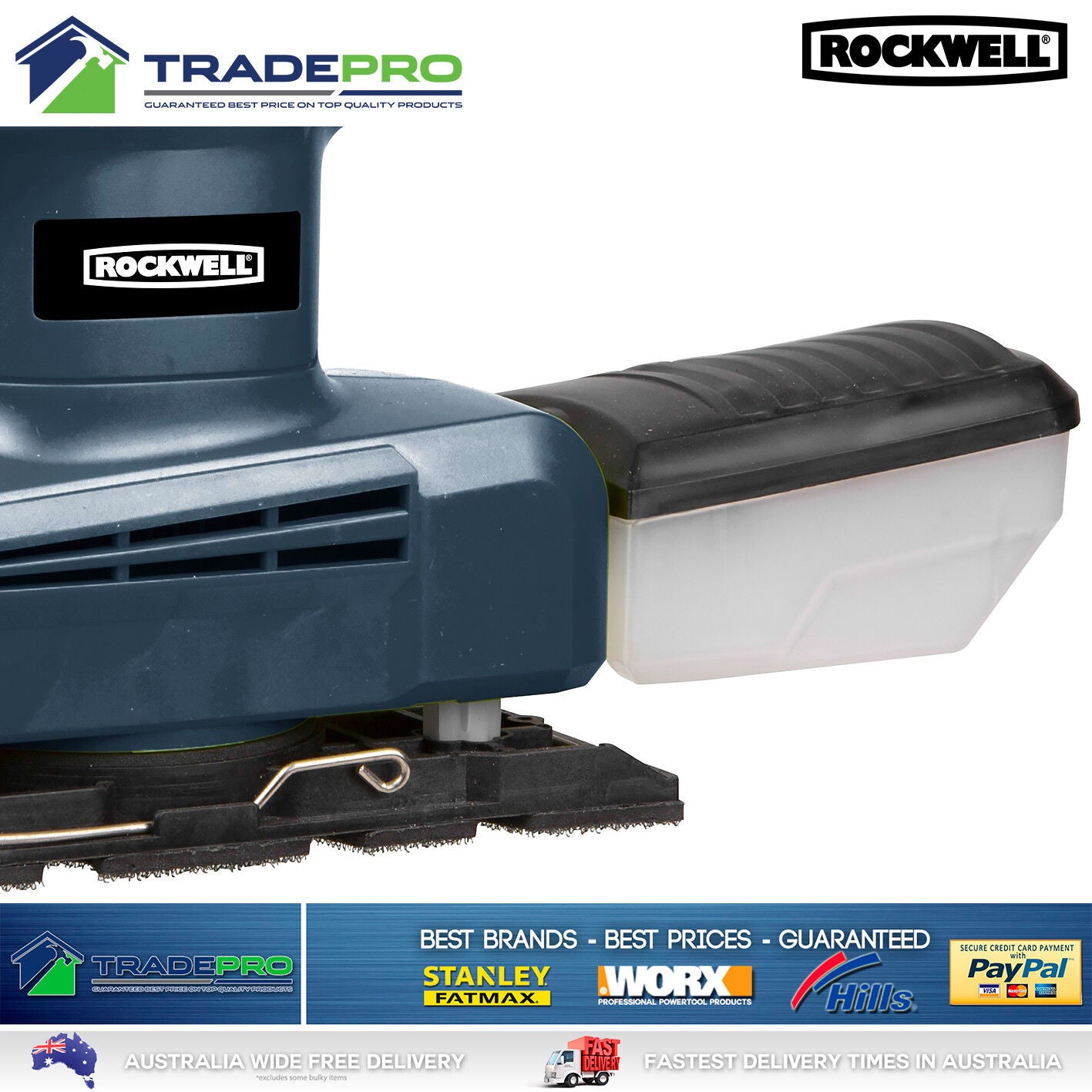 Electric Orbital Palm 1/3 Sheet Sander 200w PRO & Bonus Sandpaper Dust Cartridge