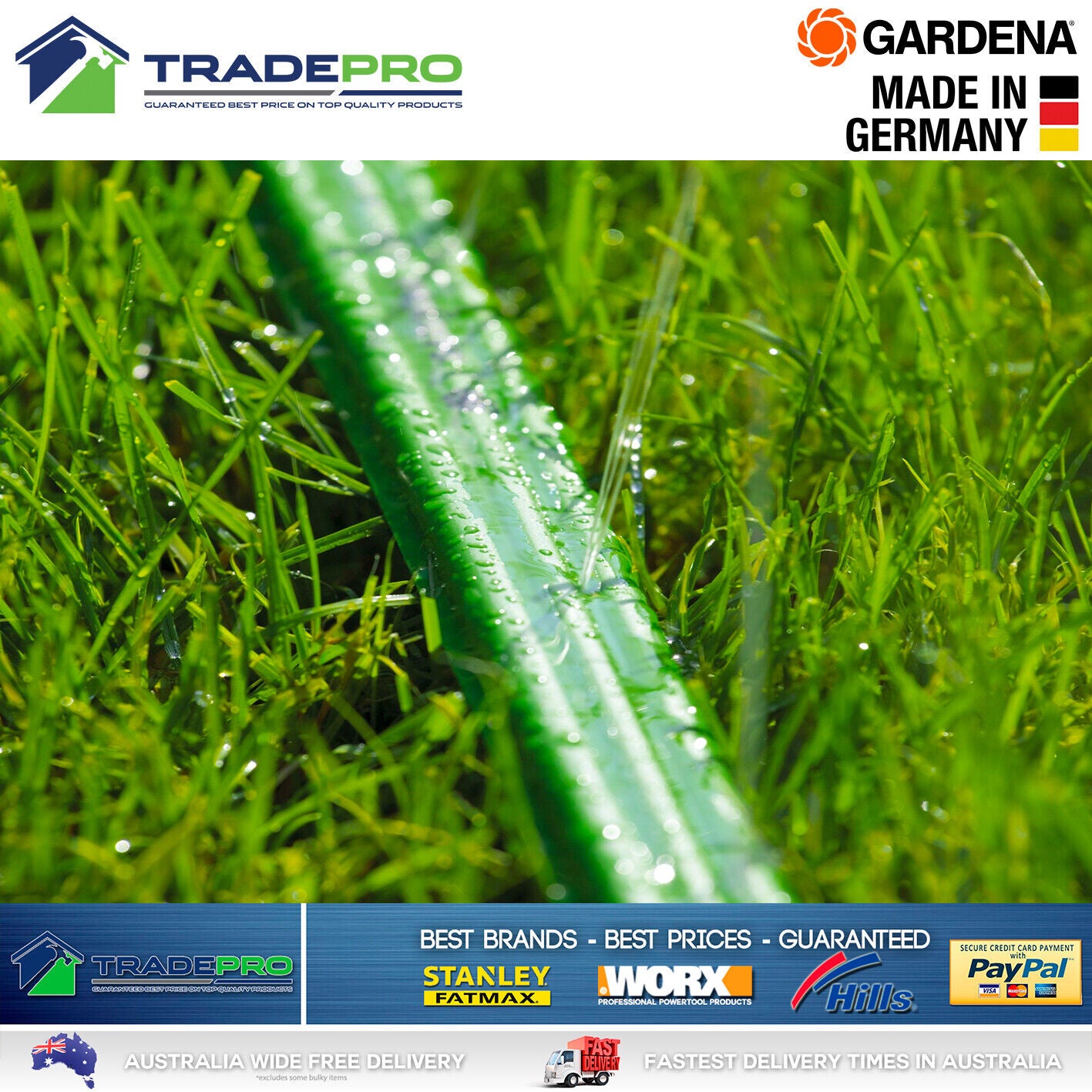 Soaker Hose 7.5m Gardena® Lay Flat German Garden Lawn Sprinkler Water Drip Tube