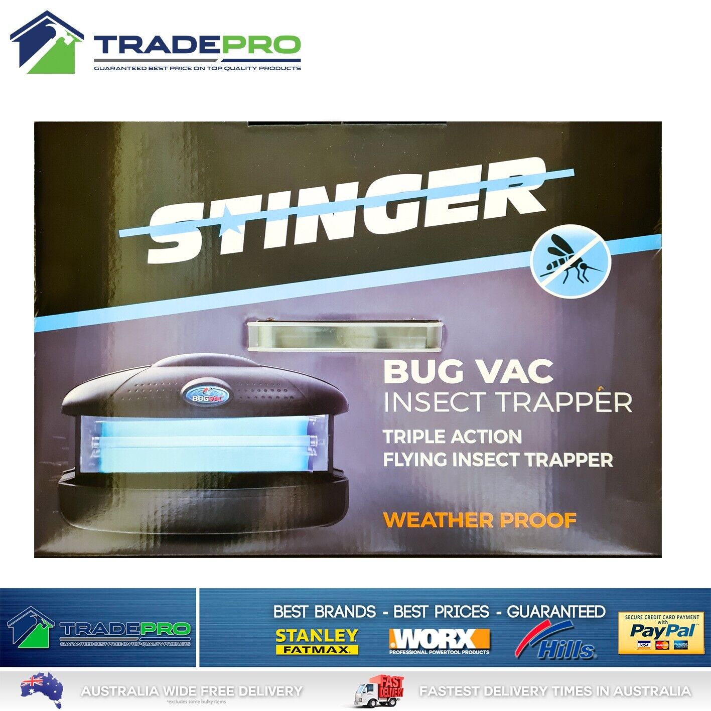 Bug Zapper Vac Ultimate® Killer Insect Mozzies Mosquitoes Moths Midges Sand Fly