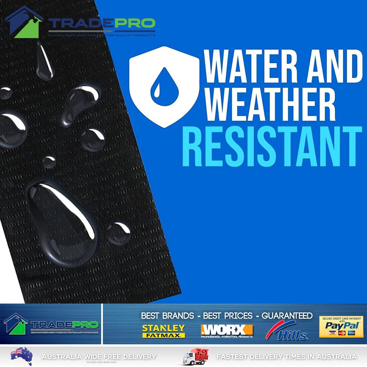 Duct Gaffa Tape 48mm x 10m Black Adhesive Cloth PRO Race Sealing Duck