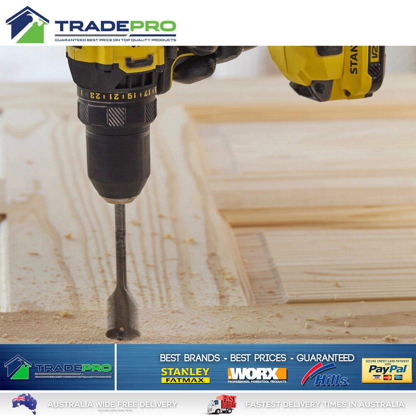 Stanley® Fatmax 18V Cordless Drill Driver V20 Kit 2x Batteries & Charger & Bag