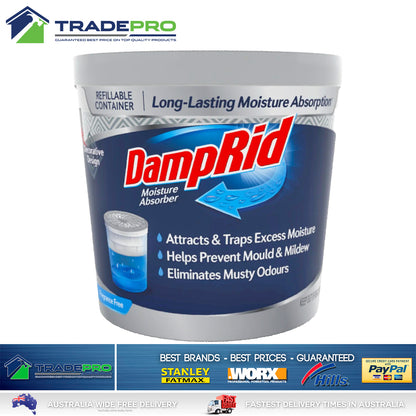 2x DampRid Moisture Absorber 311g Refillable Damp Rid Model Mould Odour Kill