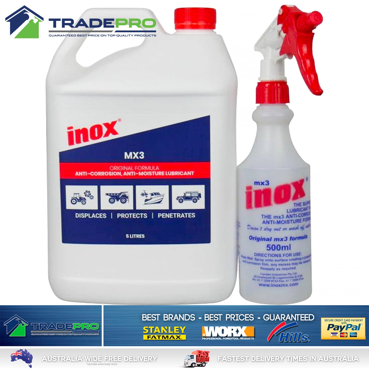 Inox MX3 Anti Corrosion Lubricant 5 Litre Spray Protect Marine Auto 5Ltr 2294734