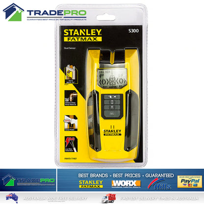Stanley Stud Detector Sensor Finder FATMAX 300 AC Detection Metal Wood 7771280