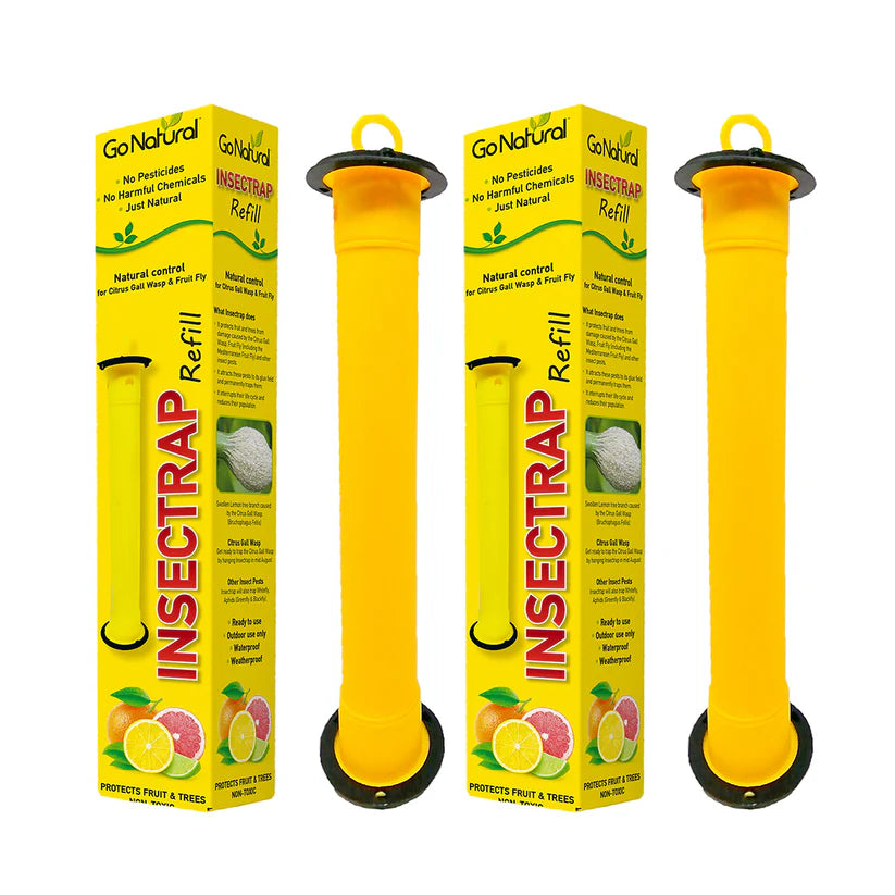 2x Fruit Fly Wasp Aphid Insect Trap Refill Go Natural Catcher Killer Bait Citrus