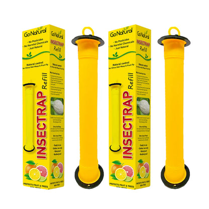 2x Fruit Fly Wasp Aphid Insect Trap Refill Go Natural Catcher Killer Bait Citrus