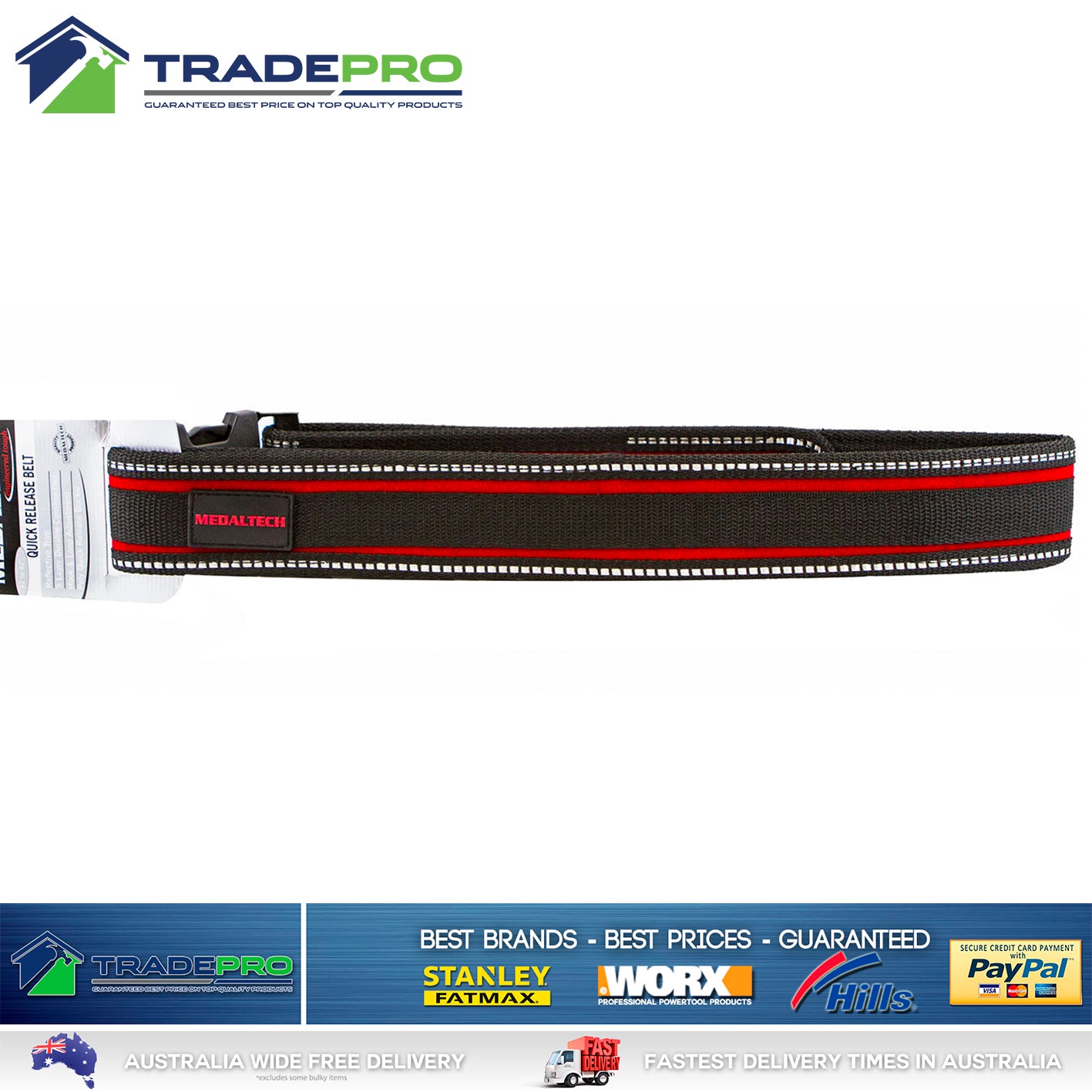 Tool Belt Medaltech® Pro-Soft Quick Release 42" Heavy Duty for Rigger Scaff Nail Bag