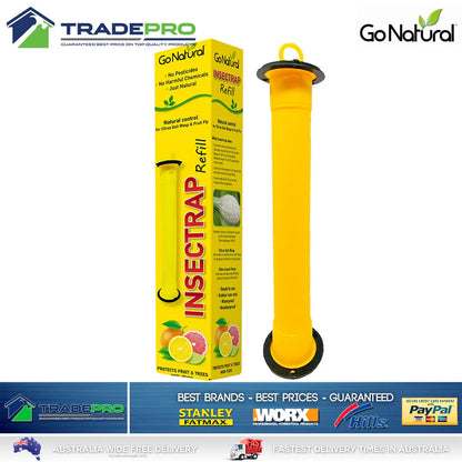 2x Fruit Fly Wasp Aphid Insect Trap Refill Go Natural Catcher Killer Bait Citrus