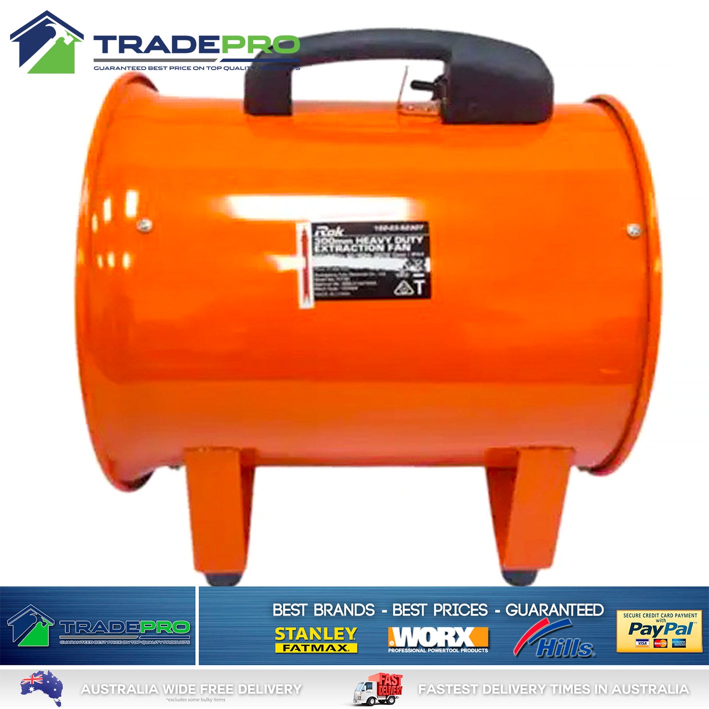 Blower Fan Cooler Large Commercial Workshop ROK 300mm 520W Extraction 3743770
